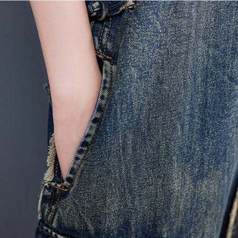 Vintage Denim Overalls Baggy Jumpsuit