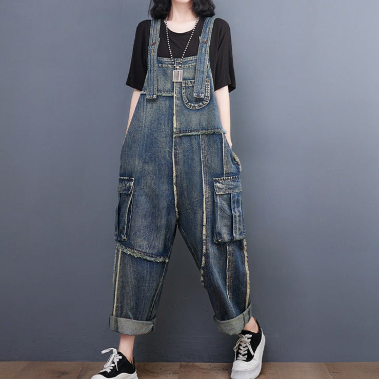 Vintage Denim Overalls Baggy Jumpsuit