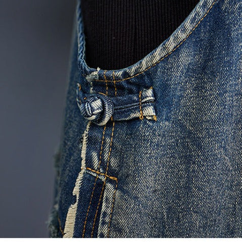 Vintage Denim Baggy Overalls - Zen Breaker