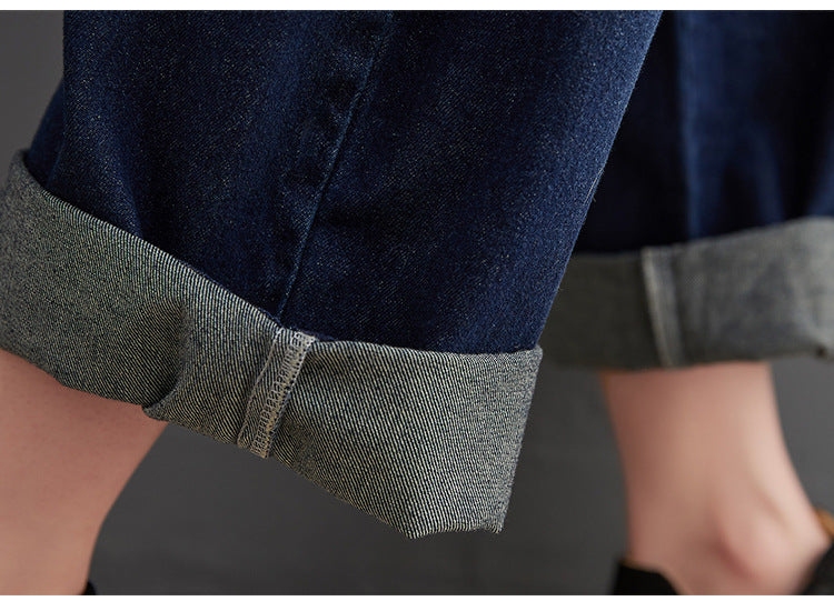 Contrast Patchwork Denim Overalls