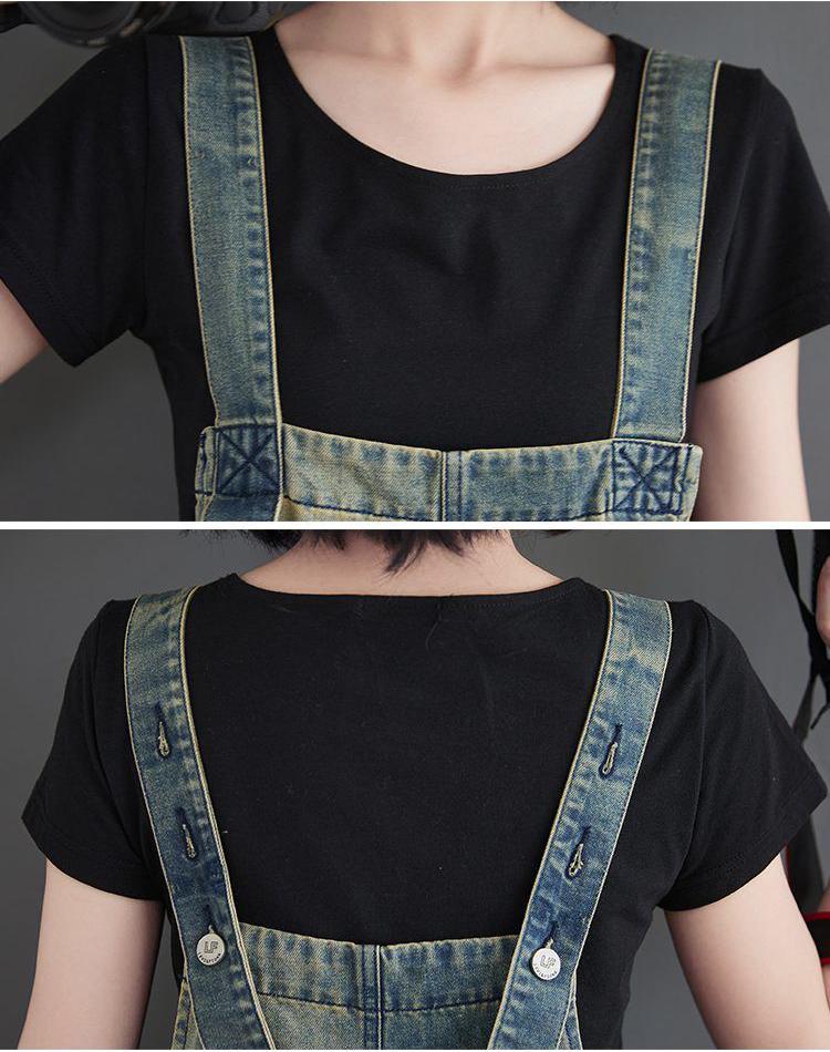 Patchwork Denim Loose Fit Dungaree - Zen Breaker