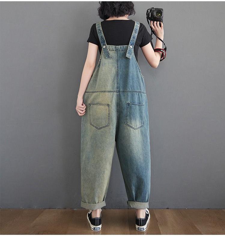 Patchwork Denim Loose Fit Dungaree - Zen Breaker