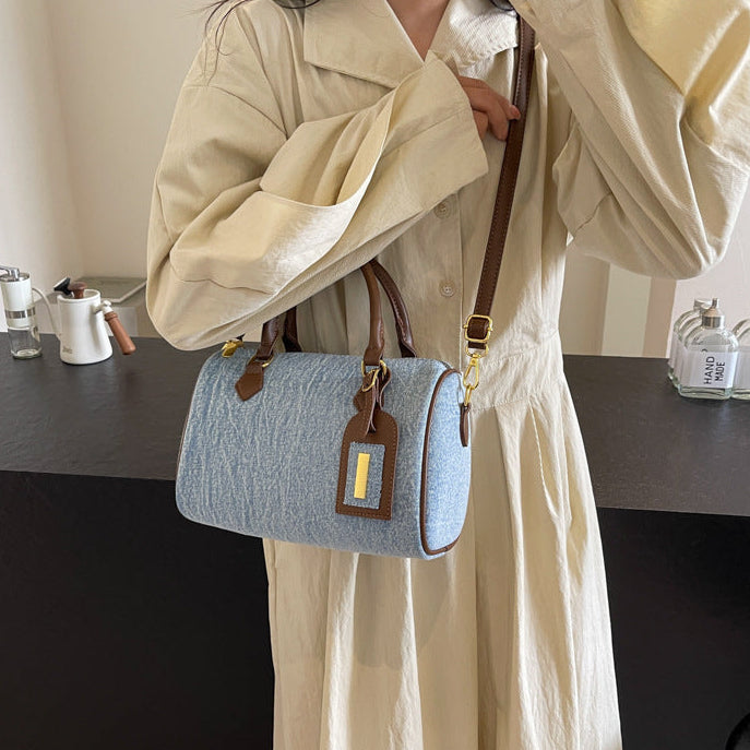 Dual Carry Denim Shoulder Handbag