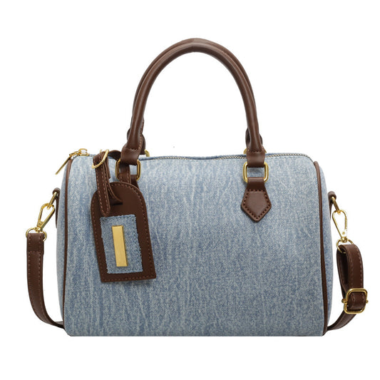Dual Carry Denim Shoulder Handbag