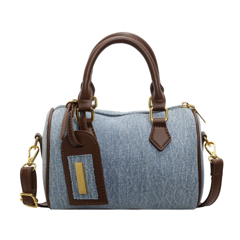 Dual Carry Denim Shoulder Handbag