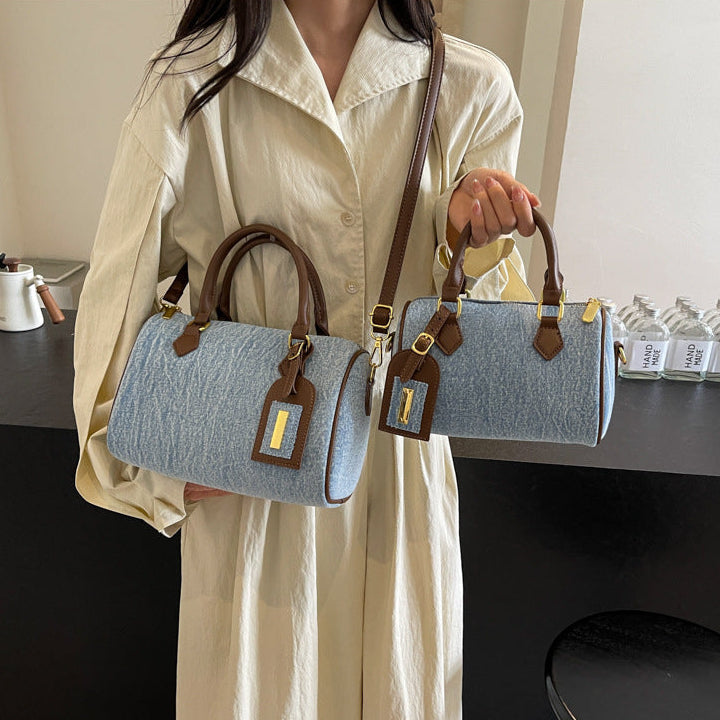 Dual Carry Denim Shoulder Handbag