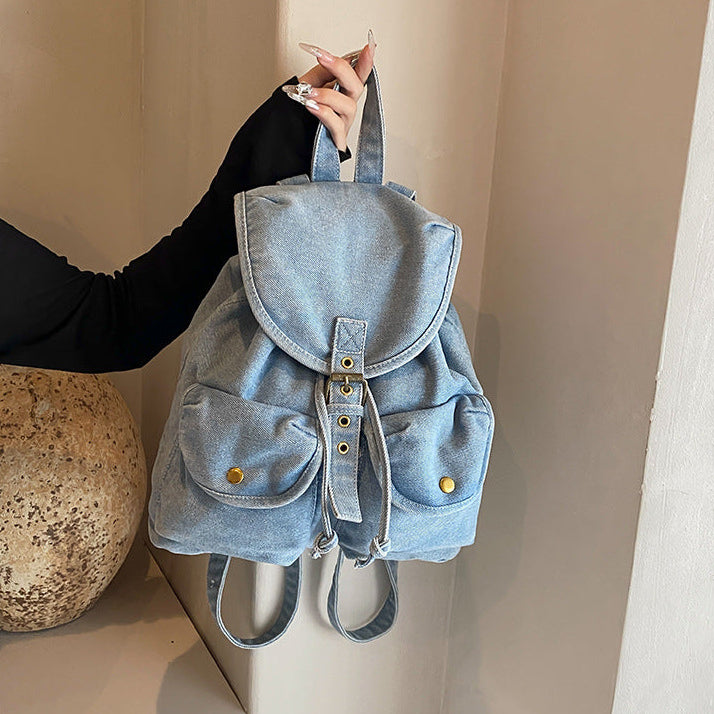 Korean Style Denim Backpack
