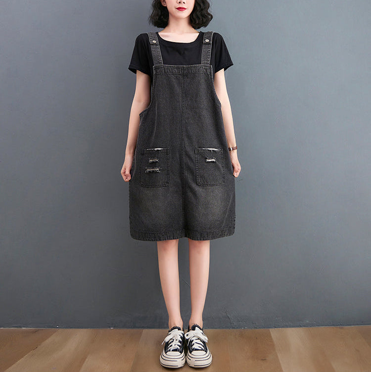 Laidback Pocket Denim Smock Dress