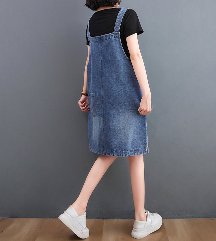 Laidback Pocket Denim Smock Dress