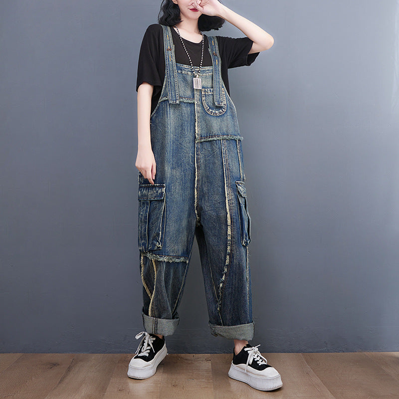 Vintage Denim Overalls Baggy Jumpsuit