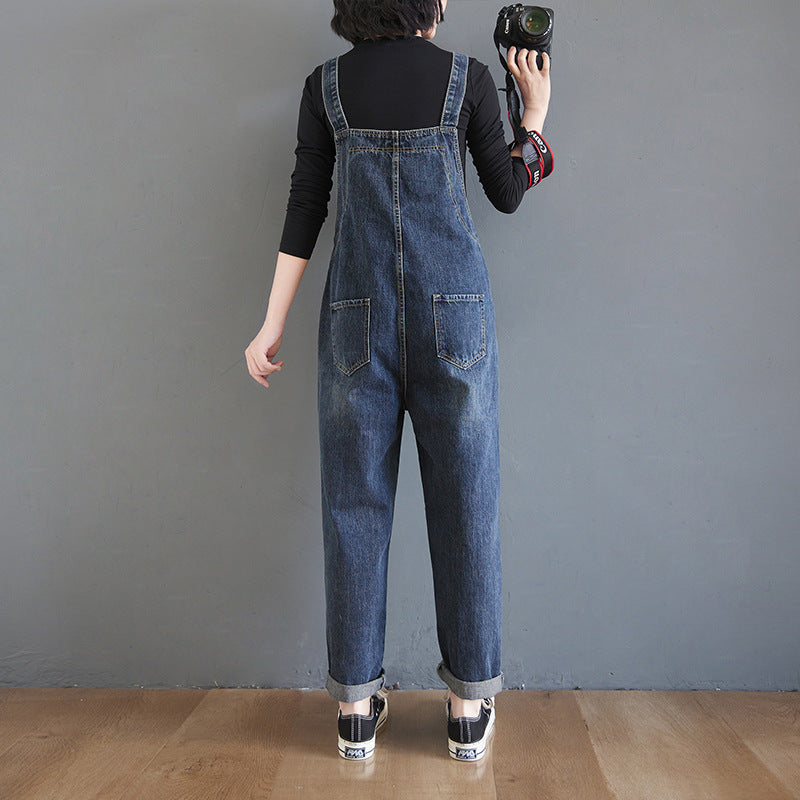 Denim High Waist Slim Fit Dungaree