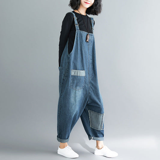 Classic Denim Overalls Baggy Jumpsuit